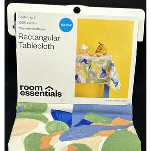 Room Essentials 100% Cotton Rectangular Tablecloth Multicolo